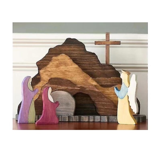Scen för påskuppståndelse Vår påsk Uppståndne Kristus-figur Dcor