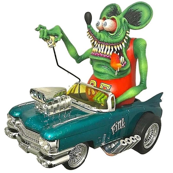 Sint Big Mouth Statue Rat Fink Samlemodell Leketøy Halloween Dekorasjon Monster Kjøring qd C