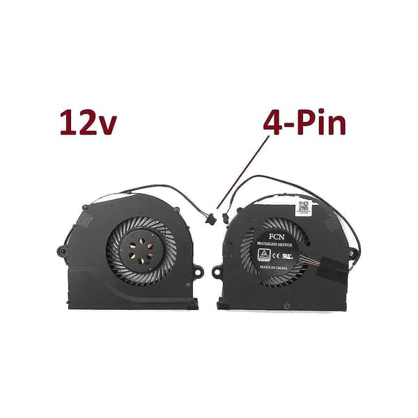 2 stk CPU + GPU kjølevifte for Strix Gl503 Gl503v Gl503vd Fx503vd Fx503 12V