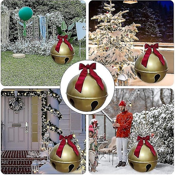 Stora Juldekorationer för Utomhus | Jättejulgranskulor | Juluppblåsbar | Uppblåsbar Julkula Jingle Bell | Uppblåsbar Boll Dekoration 60cm