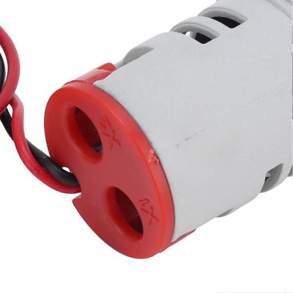 Digital strømmåler krystalpanel Amperemeter rund signalindikator AC 220V AD16?22DSARød