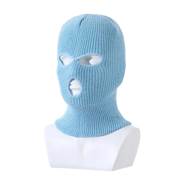 Vinter skimaske voksen balaklava tre hull hatt Fleece Strikket Vinterlue Vindtett Ansiktsstrikk Balaklava qd