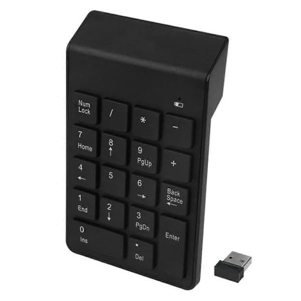 18 taster trådløst USB-numerisk tastatur med 2.4G Mini USB numerisk mottaker for bærbar PC stasjonær PC notatbok