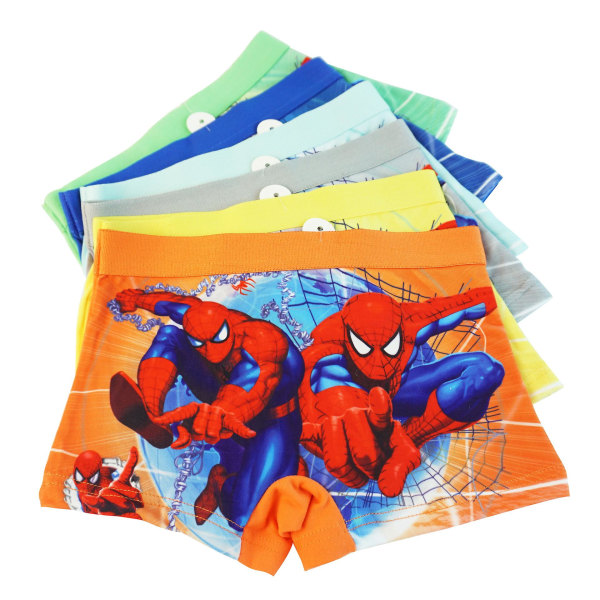 6st Kids Spiderman kalsonger Pojkar Boxer Hero kalsonger S3- 6pcs XL (7-8years old )