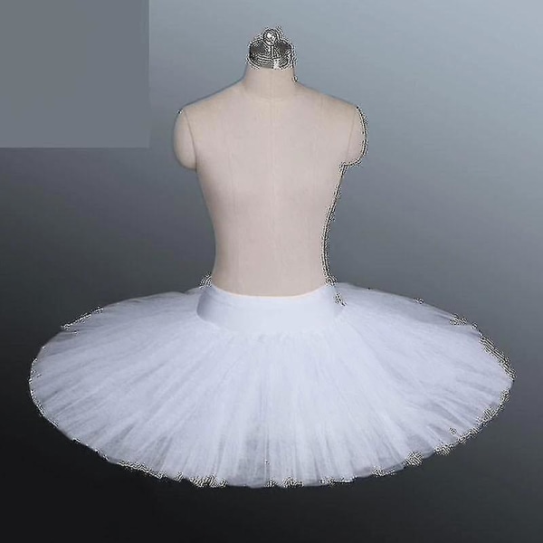 Professionel Fad Tutu Sort Hvid Rød Ballet Dansekostume Til Kvinder Tutu Ballet Voksen Ballet Dansenederdel Med Undertøj White XL