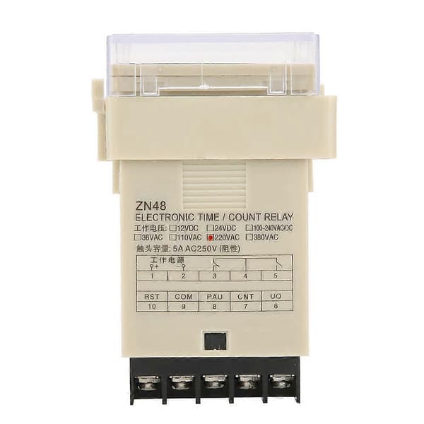 ZN48 Digitalt Tidsrelé Teller Multifunksjon Roterende Hastighetsfrekvensmåler AC220V