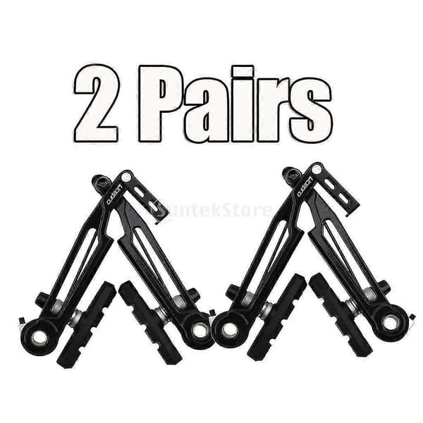 2 par V-bremsesæt udskiftning lang arm til for-/baghjul sort