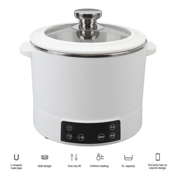 3L Intelligent Riskoger Løftefunktion Sund Sukkerfjernelse Elektrisk Riskoger til Risuppe EU Stik 220V 1500W