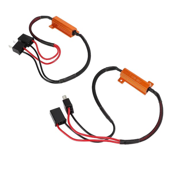 LED-dekoder H7 aluminiumshus enkelt modstandstråd LED-forlygte fejlfindingsdekoder