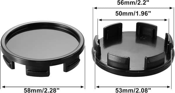 Navkapsel 58mm Diameter 6 Klips Bil Dekk Senter Navkapsler Base