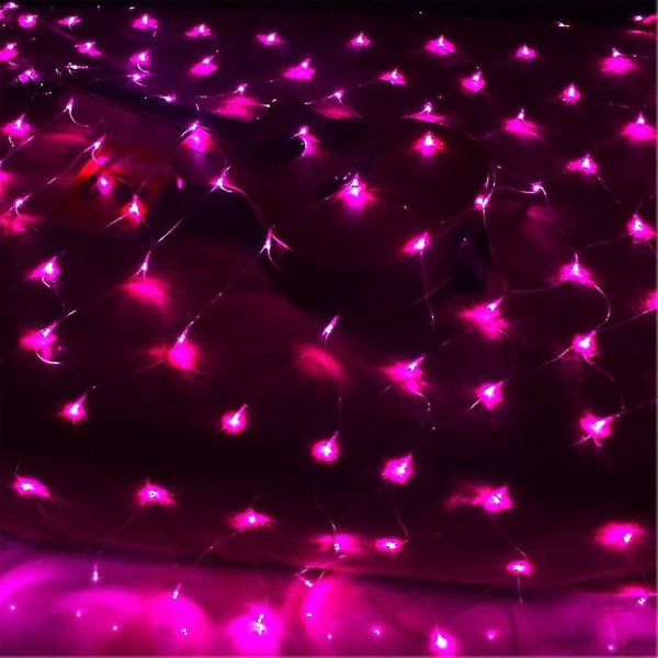 LED Net Lyskæde IP65 6mx4m 3mx2m LED Fleksibel Net Fe Lyskæde 880LED 200LED Mesh Kæde Pink