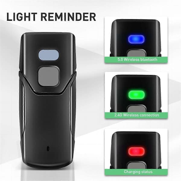 M3 Mini Bærbar 1D 2D Bluetooth Strekkodeskanner 2.4G Trådløs QR-kode Skjermbildeleser for PDF417 Data