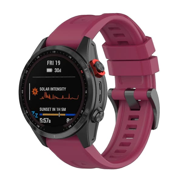 Silikoninen 26mm ranneke Garmin Fenix 7x/6x/5x -kelloon, rannekoru (Ruipei)
