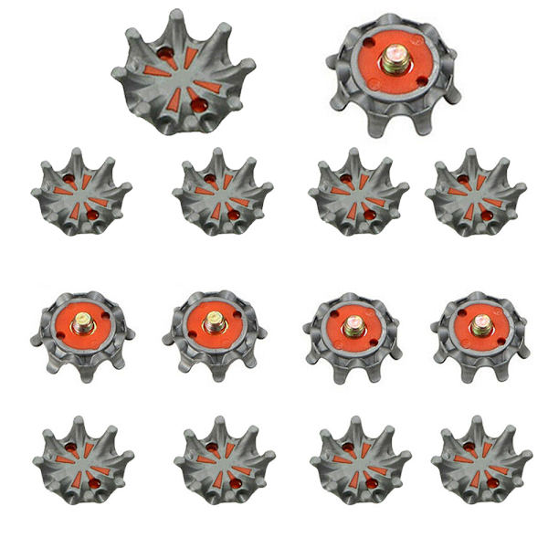 14-pack Golf Spike Ersättningsdubbar Mjuka Snabb Vridmoment för Footjoy Cleat Metallskruvar qd