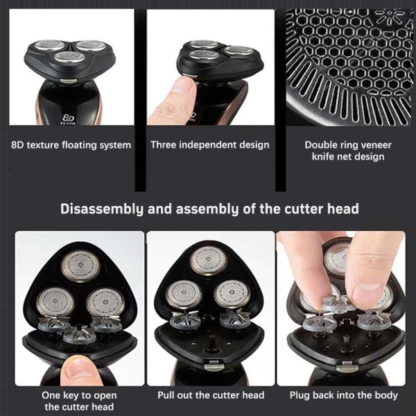 Elektrisk rakapparat för män Hårskäggtrimmersats Nästrimmer Simplified standard