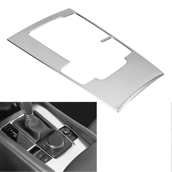 Girskiftpanelramme i rustfritt stål dekor erstatning for Mazda 3 2019–2021 RHD