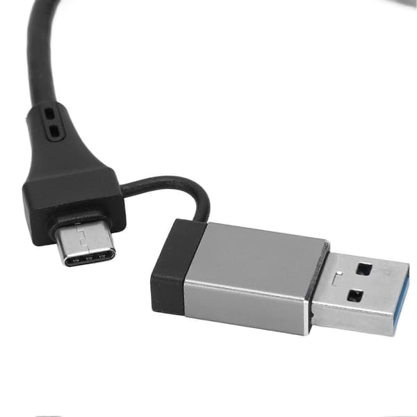 USB3.0 Hub 5 Gbps Plug and Play 4-porters aluminiumslegering USB C til RJ45-adapter for Windows for Linux for OS X sølvgrå