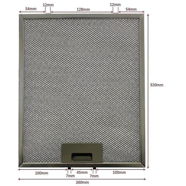 3 x Universal 320 x 260 mm Metal emhætte fedtfilter