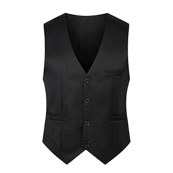 Herre Vest Dress Slim Vest Black 4XL