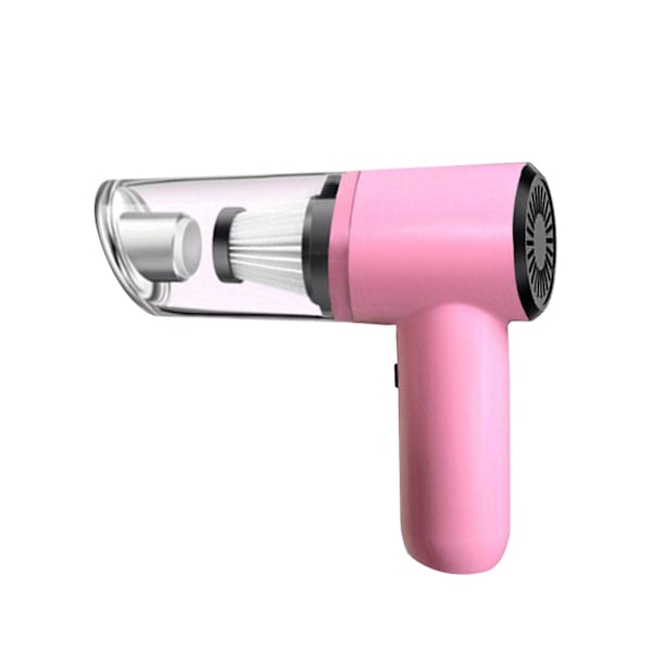 Trådløs bilstøvsuger Kraftig høy effekt Lading Hjemmebil Innendørs Håndholdt bil Mini Pink