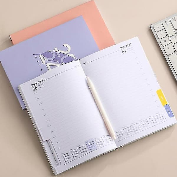 2024 Notesbog Kawaii 365 Dage Notesblok Daglig Ugentlig Månedlig Planlægger Journal Tidsplan Agenda Organizer Effektivitets Notesblok Kontor