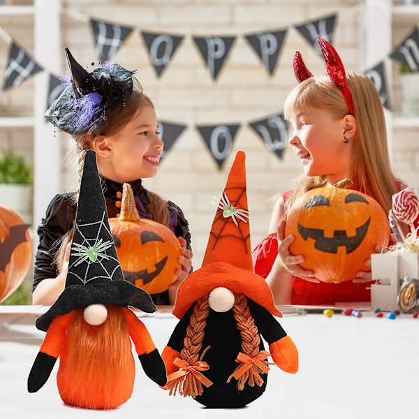 Halloween Gnome Edderkopp Plysj For Dukke Håndlaget Dverg Skandinavisk Tomte Nordisk Figur Husholdnings Juleborddekorasjoner B
