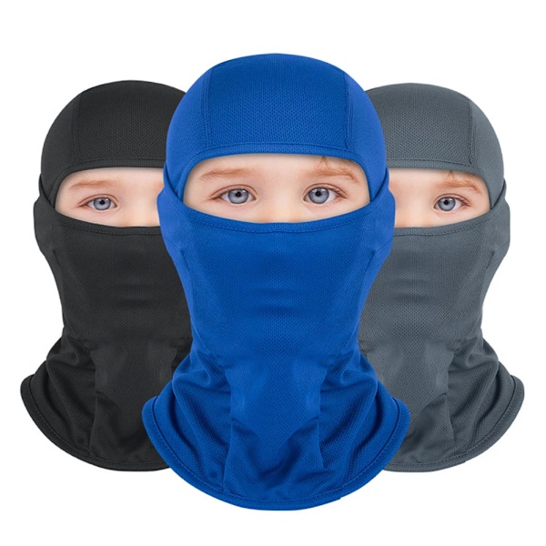 Winter Ski Mask Kids Balaclava Windproof Full Face Cover Children Fleece Neck Warmer with Helmet Liner Cycling Scarf for Outdoor qd