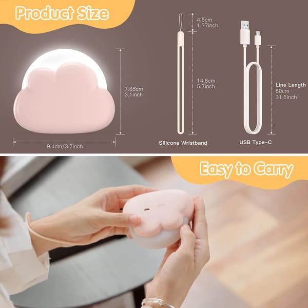 Sky-Nattlys for Barn, Baby Nattlys, med 4 Intensiteter