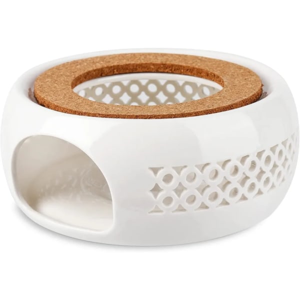 Varmare, te Mysig porslinstekanna varmare utskärning Graverad design Värmande kaffevärmare Lämplig för att hålla te och kaffe varmt