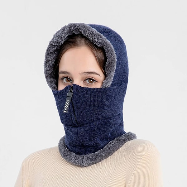 Vintervarm Balaclava-mössa, elastisk halsvärmare, ansiktsmask qd