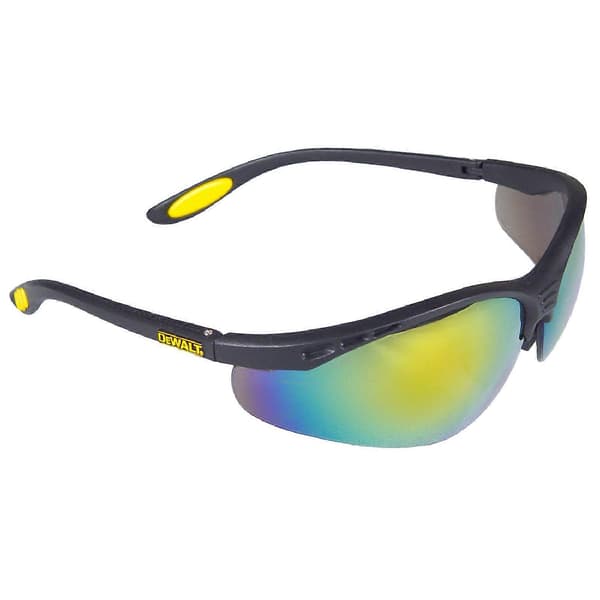 DeWalt Reinforcer skyddsglasögon Black/Fire Mirror/Yellow One Size