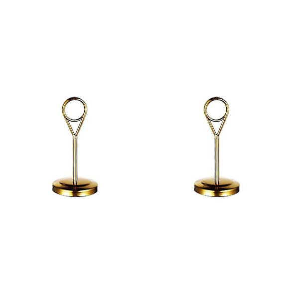 1/2/3/5 Bordnummerholder i rustfrit stål Skiltholder Fotostativ Til Gold 10cm 2PCS