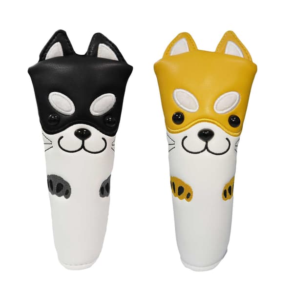1/2/3 Dog Pattern För Golf Putter Headcover Cover för Black qd Black 1 Pc