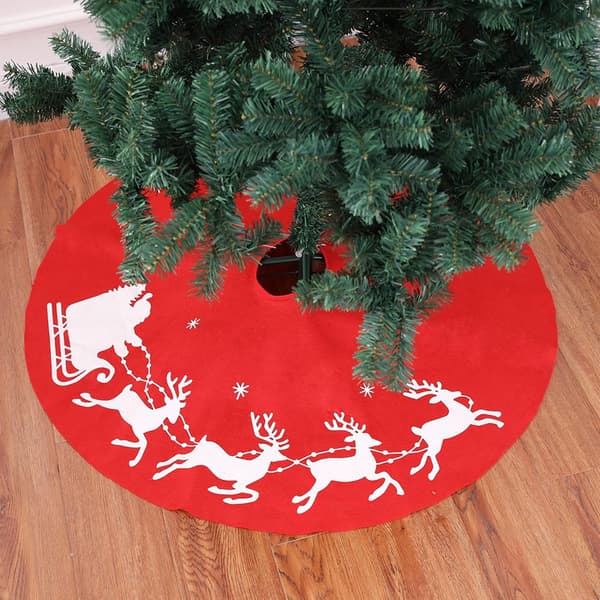 100 cm julgranskjol Rund Älg Xmas Tree Kjol Basgolv