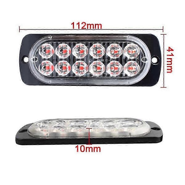 48led Bil Strobe Blinkende Led Lys Lampe Nød Orange Strobe Lys 12v Blinkende Bil Lys Strobe Bil Advarselslys
