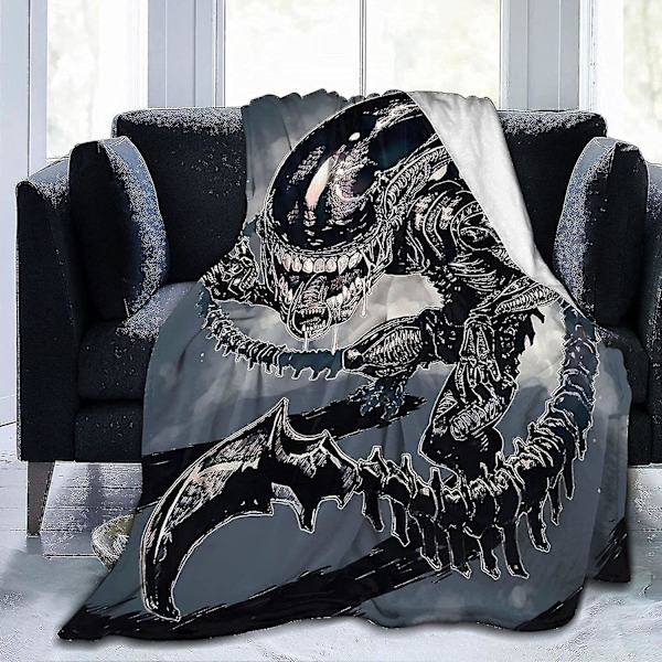 Snorlax Fleecefilt Ultramjuk Mikrofilt Varm Filtfilt För Vuxna-sintee-alien-xenomorph- -u156 50x40in 125x100cm