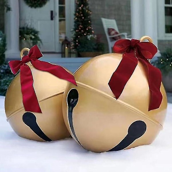 Stora Juldekorationer för Utomhus | Jättejulgranskulor | Juluppblåsbar | Uppblåsbar Julkula Jingle Bell | Uppblåsbar Boll Dekoration 45cm