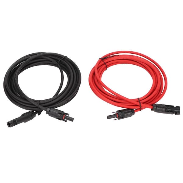 1 par 12AWG solpanelkabel med stik Soladapter forlængerkabel til fotovoltaisk system 2 meter
