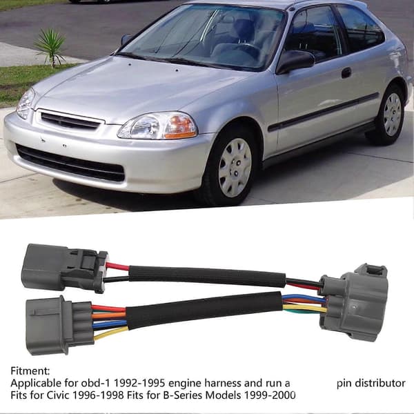Obd1 til Obd2 10-pinners fordeleradapter jumperkabel for Civic 1996 til 1998