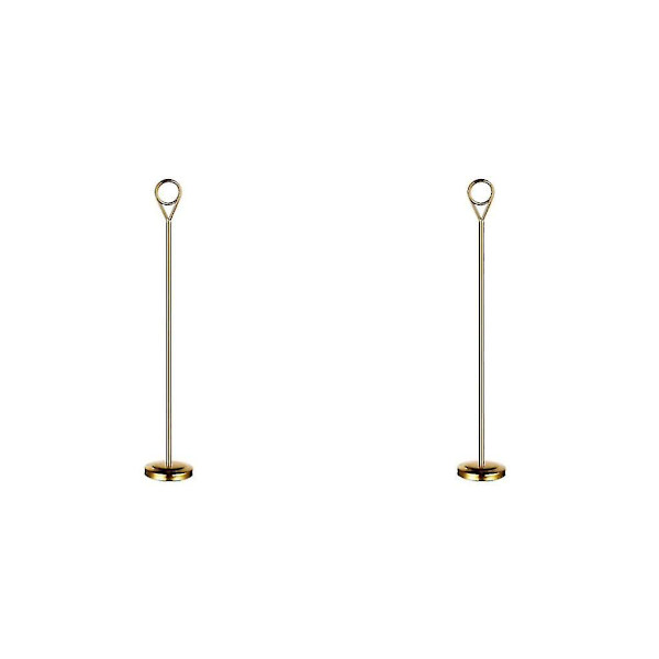 1/2/3/5 Bordnummerholder i rustfrit stål Skiltholder Fotostativ Til Gold 30cm 2PCS