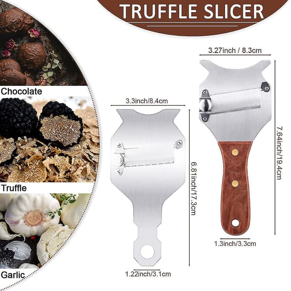 2 Stykker Trøffelskiver Justerbart Blad Palisanderhåndtak Rustfritt Stål Ost Sjokolade Trøffelshaver Trøffelkutter
