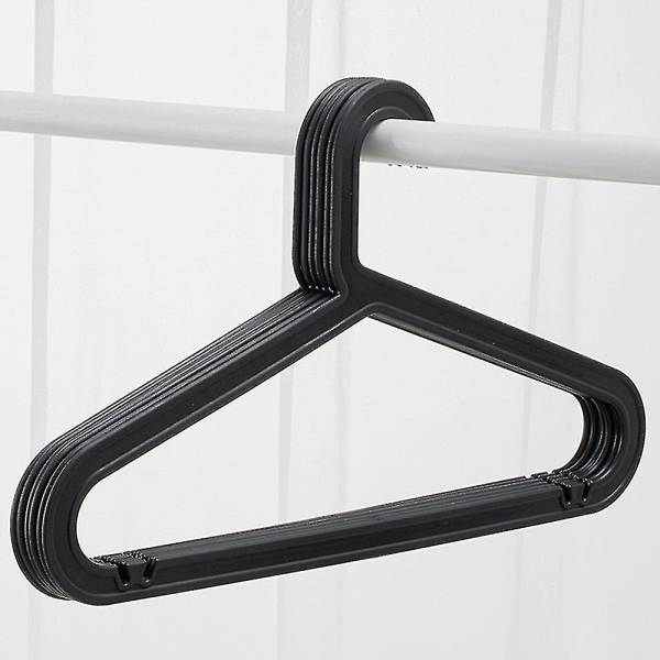 10-pack Standard PP-hängare Lättviktshängare för vardagsbruk Black