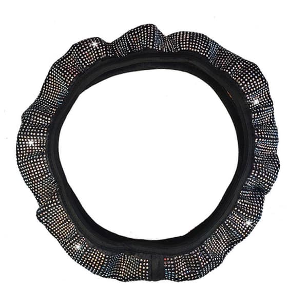 Ratovertræk Elastisk Krystal Diamant Komfortabelt Greb Skridsikkert Universal til 37 til 38 cm Rat