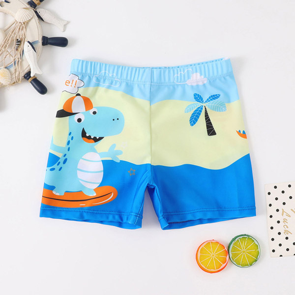 Strandshorts för barn Pojkar Badbyxor Justerbar midja Snabbtorkande Lättviktsbadkläder Boardshort Ålder 2-14 år Skateboard dinosaur 2XL