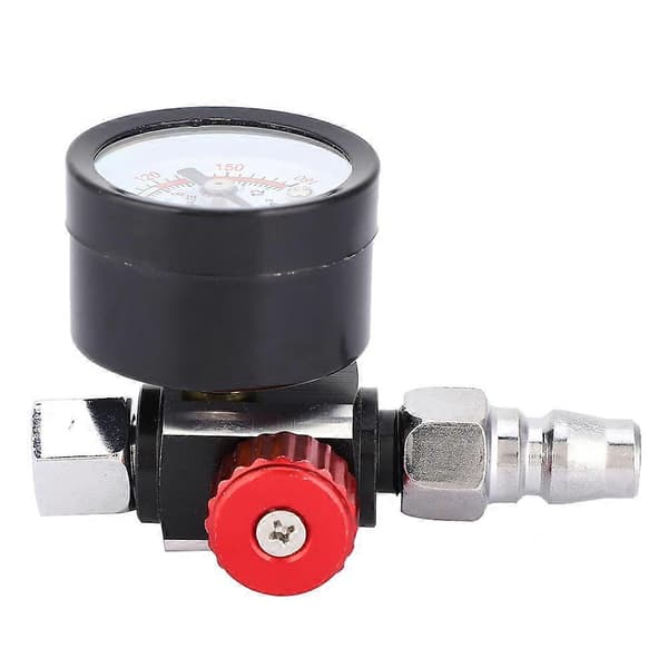 1/4 tomme pneumatisk luftpistol trykregulator med trykmåler