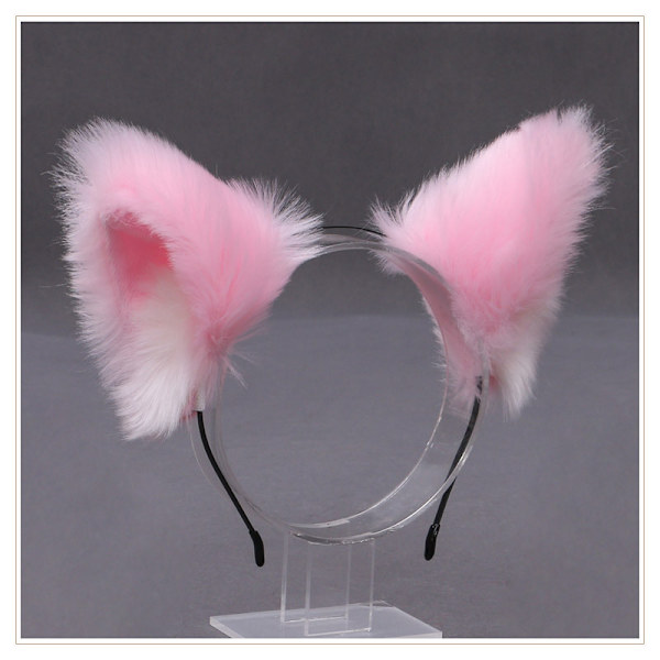 Furry Animal Katteører Pannebånd Kattehodeplagg Halloween Cosplay Pa