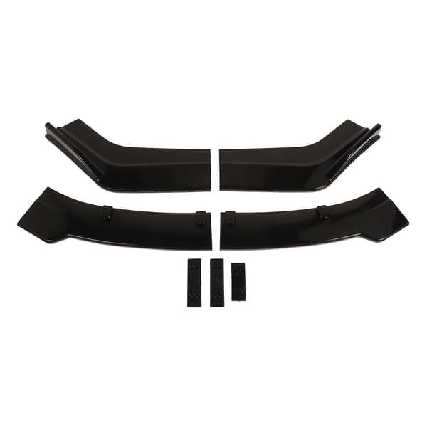 4 STK Front Bumper Leppe Separator 165cm Lys Svart Bumper Leppe Diffuser Splitter Universell Erstatning For Accord
