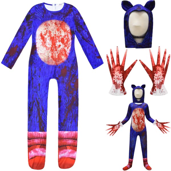 Halloween Kostumer Sonic Feriefest Karakter Model Jumpsuit 1930 160cm