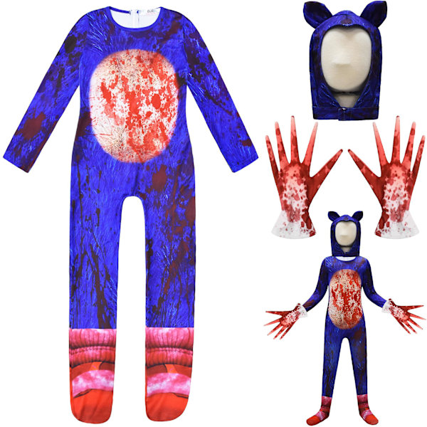Halloween-kostym Sonic Semesterfest Karaktärsmodell Jumpsuit 1930 130cm