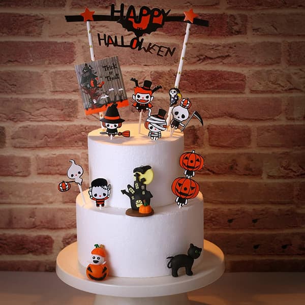 21ST Halloween Kaketopper-sett for kaker og muffins